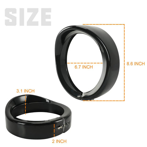 7 Inch Headlight Visor Trim Ring For Harley Davidson Touring Trike Road King Electra Glide Heritage Gloss Black Dope Frenched Look
