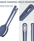 Top Shelf Silicone Spatula Set Five Piece Kit Heat Resistant Up To Six Hundred Degrees Seamless Handle Kitchen Cooking Tools Easy Wash Nonstick Baking Essential Gear with unique hanging hole design.