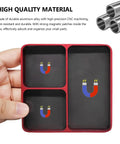 Must Have Magnetic Parts Tray Aluminum Alloy Organizer For RC Screws With Magnetic Pad Three Compartment Car Workshop Small Tool Tray For Sockets Bolts Pins Auto Repair Accessories Red in hand view