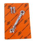 Chrome Shifter Linkage Rod Adjustable 4.0in To 5.5in For Harley V Twin Mid Control Bikes 1986 To 2025 Street Bob Low Rider S Softail Standard Dyna Aluminum 6061 T6 Chrome Plated, chrome linkage rod with bolts