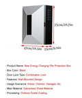 All Weather EV Charger Enclosure With Secure Keypad Lock For Tesla And Most Electric Vehicles in black with combination lock