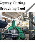 Push Type Keyway Broach With Shim Five Thirty Seconds Inch High Speed Steel for keyway cutting tool in metalworking setup