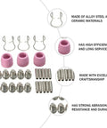 Premium Pl60 Plasma Cutter Torch Consumables Kit includes 10 durable nozzles, electrodes, alloy steel, and ceramic components.