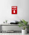 Red Metal Sign 8x12 Inches with 'Fire Equipment' text for garage workshop office factory warehouse fire station utility room