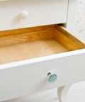 Retro Ceramic Drawer Knobs 6 Pack Single Hole Cabinet Pulls For Kitchen Cabinets Wardrobe Dressers Cupboards Old School Vintage Hardware With Easy Install Design on white drawer