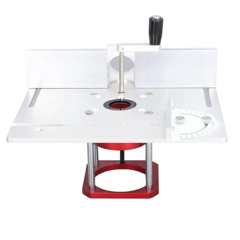 Heavy Duty Router Lift Base Featuring Precision Micro Dial Lifting System Kit And Reinforced Aluminum Insert Plate for router table upgrade