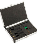 Open case displaying Five Piece Indexable Lathe Tool Set With Half Inch Shank Including Four Carbide Turning Tool Holders And One Boring Bar
