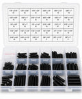 315 Piece Roll Pin Set For Repairs And Equipment, 11 Popular Sizes From 1/16 Inch To 3/8 Inch, organized in storage case