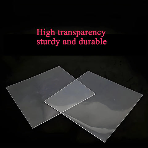 Hard PET G Dental Vacuum Forming Sheets 5 By 5 Inch 20 Pack Bubble Free Thermoforming Material shown with high transparency