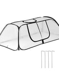Pop Up Garden Mesh Cover For Raised Beds 45 By 18 By 20 Inches Plant Protector Cage Keeps Seedlings Vegetables And Fruits Safe From Birds Deer And Other Critters With Four Stakes
