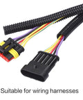 50 Ft 1 In Split Wire Loom Tubing Black Heavy Duty Polyethylene Split Sleeve For Wiring Easy Install Suitable for harnesses