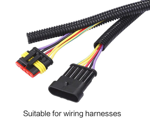 25 Foot 3 By 8 Inch Split Wire Loom Tubing Black Made From Durable Polyethylene Thick Split Loom For Wiring Protection Easy To Install
