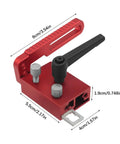 Rock Solid Aluminum T Track Stop Block For Table Saw Push Block Hella Tight Fit T30 T45 T Slot Rail Jig showing dimensions and design.
