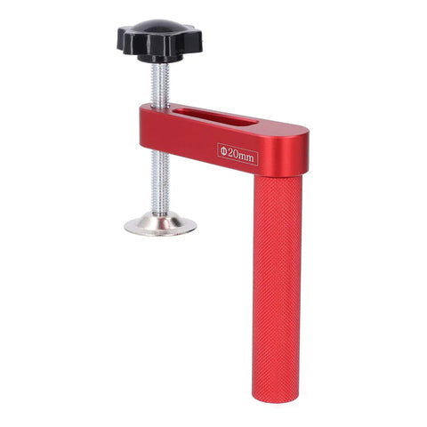 2 Pack 20mm Aluminum Bench Dog Clamps for woodworking, red finish, nonmarking silicone pads, heavy duty workholding