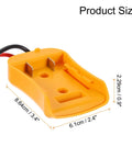 DIY RC Car Battery Adapter Converter Kit with 12AWG Wire And Wire Harness Connector, yellow harness, product size dimensions