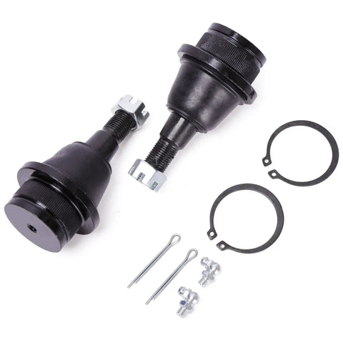 Front Lower Ball Joints Kit For Cadillac Escalade Tahoe Suburban Yukon XL 1500 Silverado Express Avalanche GMC Savana Sierra 2 Piece Replacement Parts, black steel