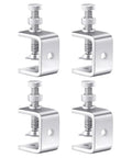 4 piece Heavy Duty C Clamp Woodworking Clamp Fixtures Stainless Steel With Adjustable Positioning Screws Strong Clamping Force
