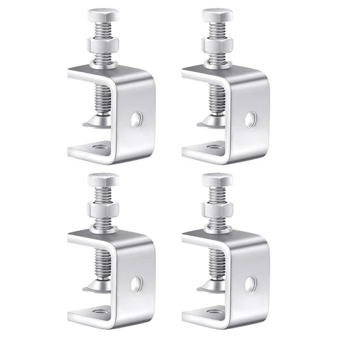 4 piece Heavy Duty C Clamp Woodworking Clamp Fixtures Stainless Steel With Adjustable Positioning Screws Strong Clamping Force
