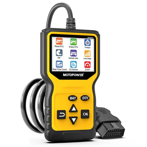 All In One OBD2 Scanner Code Reader Plug And Play With Battery Tester Check Engine Light Diagnostic Tool display screen