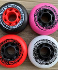 Inline Skate Replacement Wheels Set For 68 72 76 80mm Durometer 92A Outdoor Indoor Asphalt Formula Pink 24mm Wide Bore 8mm Inner Diameter