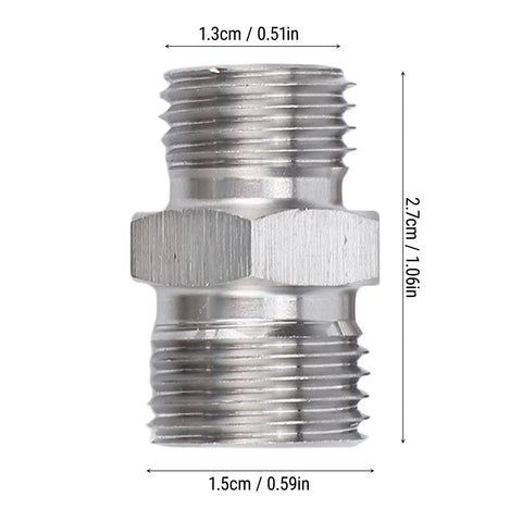 Hydraulic Fitting Adapter M14 To M16 Thread Connector For Mini Excavator Ensures Seamless Secure Connection Hydraulic Repair Work, carbon steel, 1.3cm top view