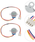 High Torque Four Wire Stepper Motor Two Pack Five Volt Kit For Cnc Engraving And Model Ship Builds. Colorful wires.