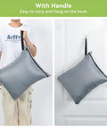 Two Pack 16x20 Inch Wet Dry Bags Waterproof For Swimwear Towels And Dirty Clothes Beach And Gym Organizer With Durable Handles