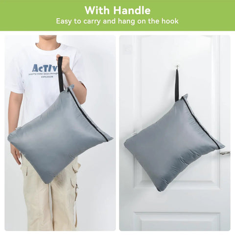 Two Pack 16x20 Inch Wet Dry Bags Waterproof For Swimwear Towels And Dirty Clothes Beach And Gym Organizer With Durable Handles