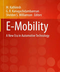 Front view of digital ebook cover: E-Mobility: A New Era in Automotive Technology, orange-red gradient.