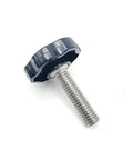 3/8 In Thumb Screws With Black Clamping Knobs And Hex Bolts, 304 Stainless Steel 3/8 16 Standard Coarse Thread, Heavy Duty Hassle Free Adjustment, Rust Resistant Hardware For Indoor Outdoor Jobs, Pack Of 4, ergonomic black knob with stainless steel threaded shaft.