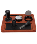 Pro Level Premium Solid Wood Coffee Tamper Kit With Heavy Duty Tamping Station Barista Espresso Press Accessories Built Tough And Lookin Real Sharp, includes tamper and tools.