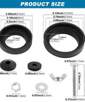 Heavy Duty Universal Toilet Tank To Bowl Gasket And Stainless Steel Bolt Kit, size measurements of rubber gaskets and bolts.
