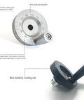 Close-up of handwheel with scales on 4 Inch Stroke Manual Linear Motion Guide Table With Heavy Duty Pro Grade Dual Axis Slide