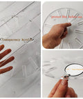 10 Inch Caliber Clock Router Template Guide Rock Solid Acrylic Jig with protective film and thick material for woodworking.