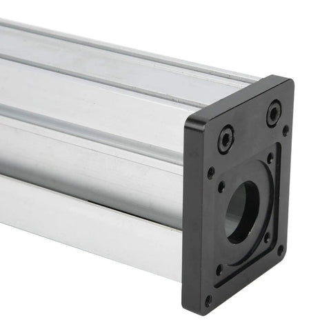 Close-up of Full Enclosed Actuator Aluminum Sliding Table With 155mm Stroke High Precision Screw Drive for CNC Robotics