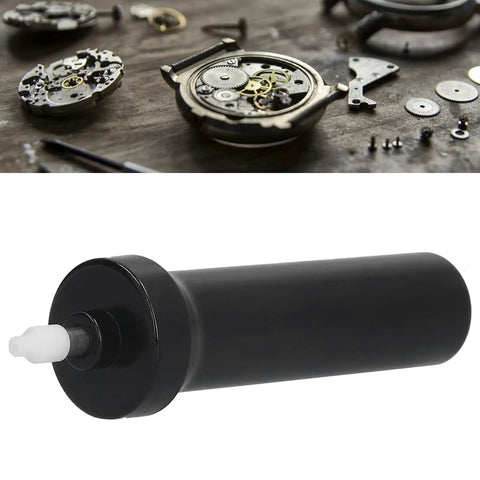 Pro Grade Stainless Steel Watch Crystal Removal Tool With Air Pump for one piece cases and crystal lift close-up