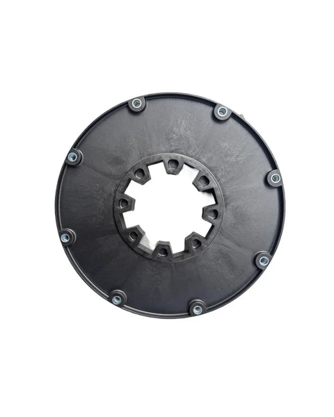 Heavy Duty Air Compressor Roller Coupling Connector with Slick Plug And Play Setup For Quick Shaft Locking, steel, round design.