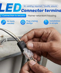 Fast Locking Double Wire Plug In Connector With Locking Buckle For No Tool Splices being used for home wiring.
