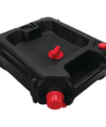 10-Quart Oil Drain Container With Deep Drain Well, Integrated Handle, And Sealing Rubber Gaskets, Black Finish, top view