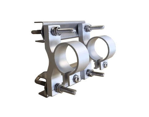Mounting bracket for UHF Two Element Folded Dipole Antenna, lightweight aluminum, secure attachment for outdoor installations.