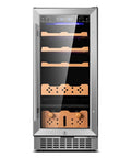 Premium Cigar Humidor Cabinet With Humidity And Temperature Control, 88L Capacity featuring Spanish cedar drawer shelves