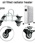 Cotonlake mobile pulley holder for oil-filled radiator with 360° swivel casters and brakes, carbon steel, 2pcs