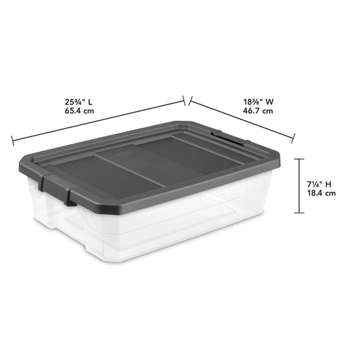 Box Stacker Modular Clear 40 Quart Storage Bin For Easy Organization And Space Saving Stackable See Through Plastic Container