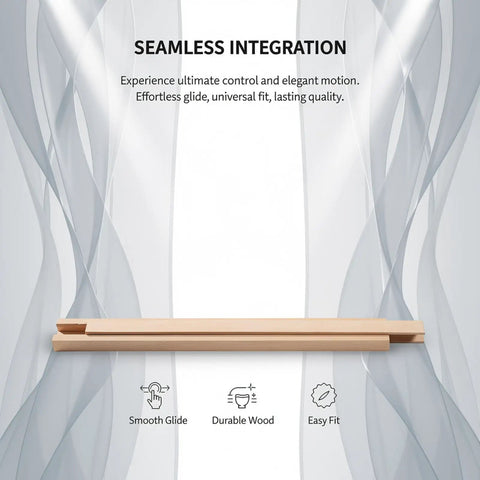 6 Piece Wooden Center Mount Drawer Slides For 13.8 Inch Drawers With Classic Traditional Wood Center Guide Tracks Bottom Mount