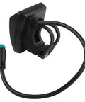 Cool New LED E Bike Display Meter Works With 36V Or 48V Bikes And Supports The Hot 02Omd Protocol For Sweet Accurate Voltage And Gear Readings On Any Ride In Stormy Or Sunny Weather, black IP65 handlebars display meter with cable and connector