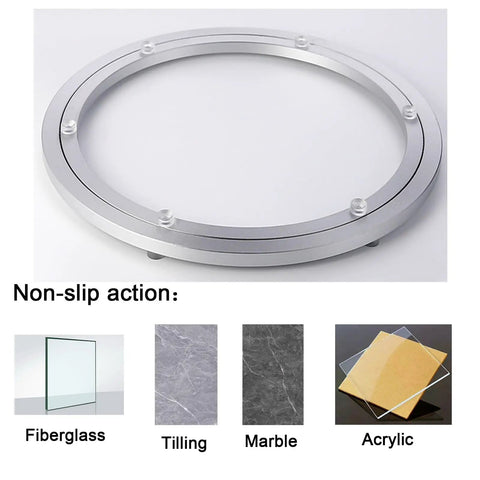 Premium Aluminum Lazy Susan Bearing Rotating Turntable Swivel Plate Hardware Runs Butter Smooth For Dining Table And Workbench 14 Inch Heavy Duty Metal Construction Built Like A Tank For Any Home Project