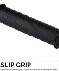 Black non-slip ergonomic handle of Cordless LED Work Light Handy On The Go 350 Lumens, 4,000 mAh Rechargeable Battery
