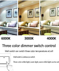 Top Shelf Double Head Square LED Downlights 14W Dimmable Recessed Ceiling Lights in three color temperatures 6000K, 3000K, 4000K.