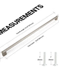 Diagram of Extra Long 24 Inch Cabinet Handles Set for wide drawers, showing 23.9 inch hole spacing, 24.31 inch total length, screws included.