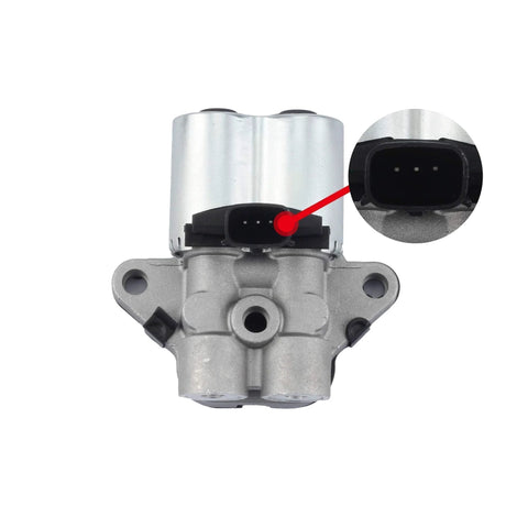 Front view of Engine Variable Timing Oil Control Valve VVT Solenoid for Chevy Malibu and Impala 2.5L 2014 2015 with connector close-up.